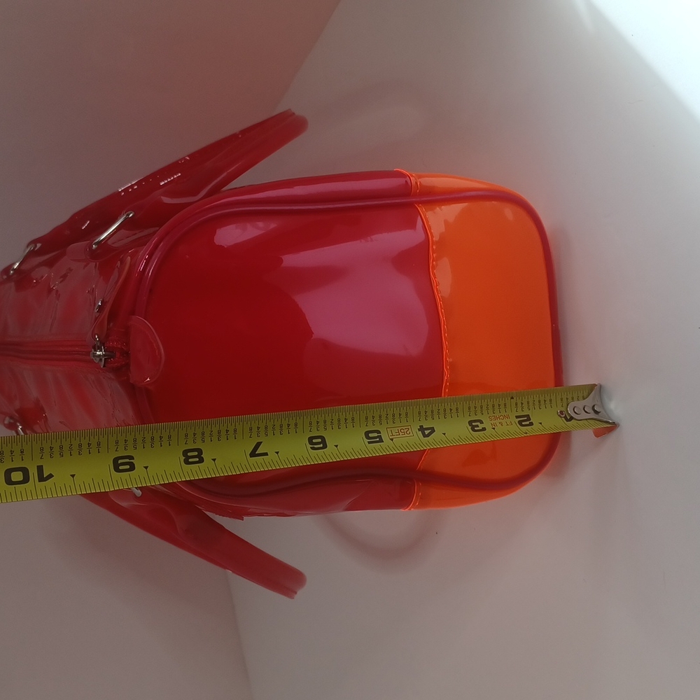 Retro 80's Raspberry& Neon Org, Opaque Duffle - image 4